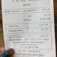 £10.45 for one hot dog! at Oh my Dog! in North West London