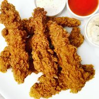 Angry Buffalo Seitan Strips at Souley Vegan in Los Angeles