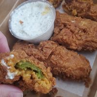 Cheesy creole poppers at Souley Vegan in Los Angeles