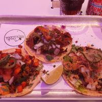 3 tacos: Chorizo, al pastor and cheezeburger at Club Mexicana - Soho in London