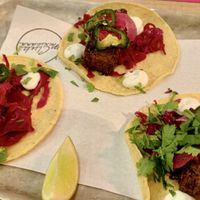 bbq short rib taco - my favourite  at Club Mexicana - Soho in London