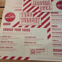 Menu tacos tuesay at Club Mexicana - Soho in London