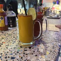 Frozen Cocktails (Mango Jalapeno Margarita & Strawberry Daiquiri)  at Club Mexicana - Soho in London