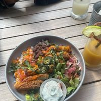 BUFFALO CHICK’N Burrito Bowl And Frozen Margaritas  at Club Mexicana - Soho in London