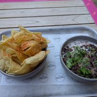 Nachos and black beans at Club Mexicana - Soho in London