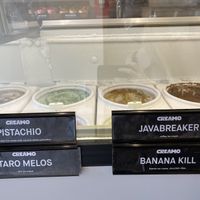 Ice cream flavors rotate Feb 2022  at Creamo in Los Angeles