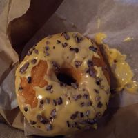 I ate it later, and the icing got stuck. Bad picture, exquisite donut at Creamo in Los Angeles