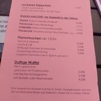 Karte mit veganen Optionen at die träumerei  in Michelstadt