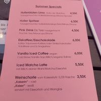 Getränkekarte at die träumerei  in Michelstadt