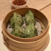 Steamed buns with mushroom and spinach.  Ice and chewy.   at Wynn Hotel - Wazuzu in Las Vegas