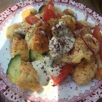 Bread salad at Cafe Pilz in Berlin