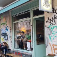 Outside at Cafe Pilz in Berlin