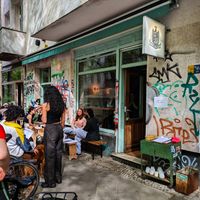 Outside of Cafe Pilz at Cafe Pilz in Berlin