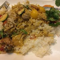 They’re rice and curry half eaten 😂 at House of Pho in Lincoln