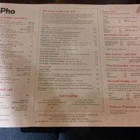 Their menu  at House of Pho in Lincoln