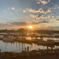 sunset from Ø at Restaurant O in Nysted