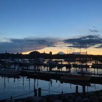 sunset from Ø at Restaurant O in Nysted