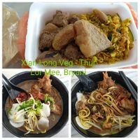 Nasi Bryani (tumeric rice with curry) & Lor Mee (noodles with gravy) at Xian Long Vegetarian in Northeast Singapore