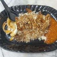 Chicken rice was great too! at Xian Long Vegetarian in Northeast Singapore