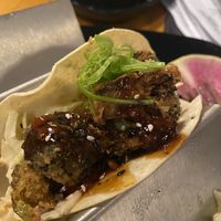 Panko breaded broccoli tacos with vegan slaw!  at Koto Brewing Company in Twin Falls