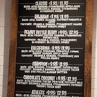 Bowl menu at The Blend in Oxnard