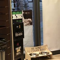 Adorable doggie water/food area at Dominion Food Revolution in Frankfurt