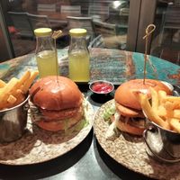 Keanu Schnitzel burgers, fries & lemonade. at Dominion Food Revolution in Frankfurt