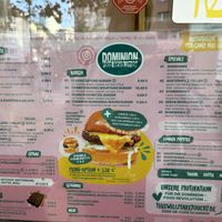 Menu as of Novemver 2023  at Dominion Food Revolution in Frankfurt
