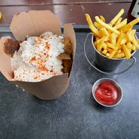 Döner box & extra fries  at Dominion Food Revolution in Frankfurt