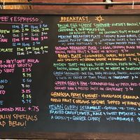 Great menu, including daily specials on another board. at Satsuma Cafe - Dauphine St in New Orleans