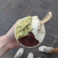 Pistachio, almond & choc at Gelab Gelateria in Como
