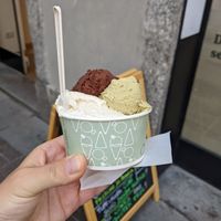 Almond, Pistacchio and Chocolate at Gelab Gelateria in Como