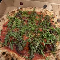 Marinara with pesto, onions, rocket, sun dried tomatoes!   at Goats Gruff in Dublin