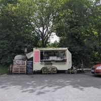 Van with pizza oven and coffee at Goats Gruff in Dublin