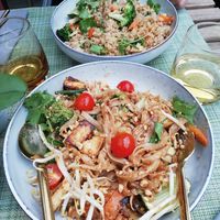 Noodles & fried rice with veggies and tofu. A little disappointing, especially for that price. at Kiin Kiin in Copenhagen