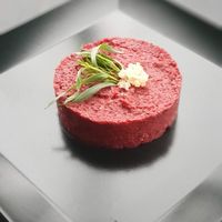 Rode biet tartaar at Comida Vegano in Lichtervelde