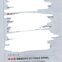 Vegan menu  at The Wood in Canmore