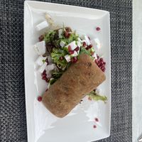 Ciabatta Brown bread with feta, pesto and pommegrenate  at BØFF in Horst