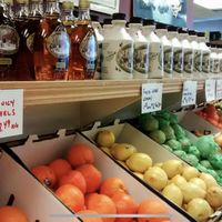 Shelves at Vic's Market in Winnipeg