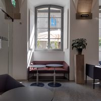 Café interior at Lesbar in Bern