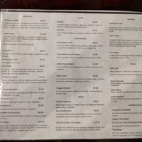 Menu at Madre Tierra in Caguas