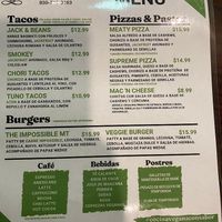 Nuevo menú at Madre Tierra in Caguas