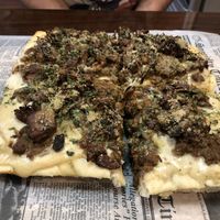 Meaty pizza  at Madre Tierra in Caguas