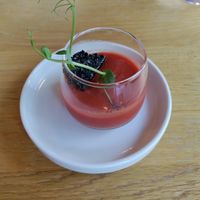 Tomato shot at Restavracija Sunrose 7 in Bohinjska Bistrica