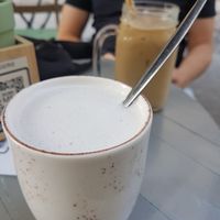 Chai Latte and iced coffee at Seed in Luxembourg City
