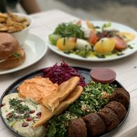 Falafel plate  at Seed in Luxembourg City