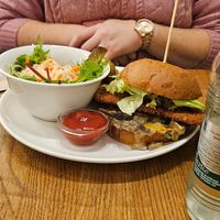 Schnizel Barbecue Burger at Seed in Luxembourg City