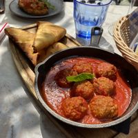 Vegan meatballs (starter)   at Lucia in York