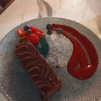 Vegan salted caramel cheesecake at Lucia in York