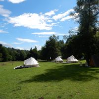 Deluxe Glamp Bell Tent at ECO River Camp in Globoko